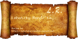 Lehotzky Renáta névjegykártya